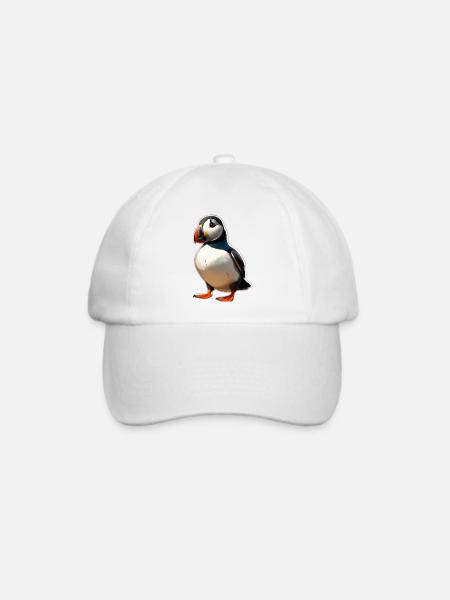 Papageientaucher - Baseballkappe - Weiß/Weiß