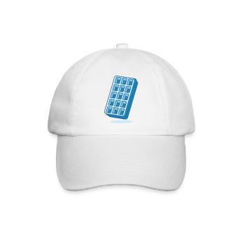 Blaue Waffel - Baseballkappe - Weiß/Weiß - Vorne