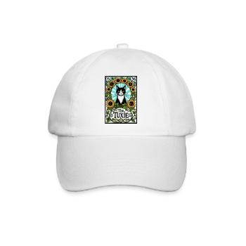 Der Tuxie - Baseballkappe - Weiß/Weiß - Vorne