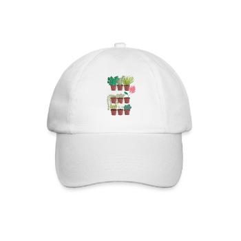 Topfpflanzen Trio - Baseballkappe - Weiß/Weiß - Vorne