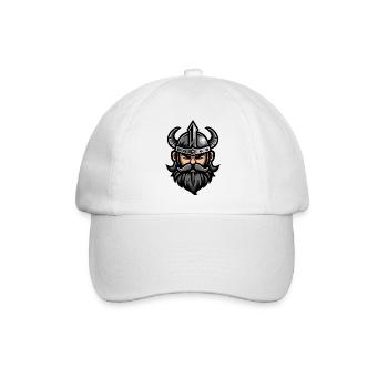Wikinger Kopf Valhalla - Baseballkappe - Weiß/Weiß - Vorne
