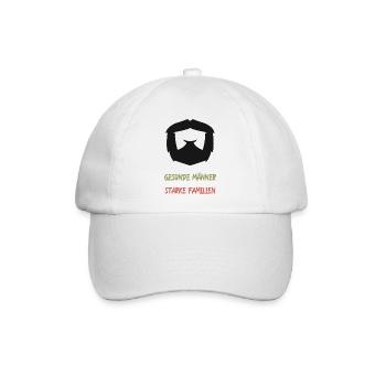 Gesunde Männer, Starke Familien - Baseballkappe - Weiß/Weiß - Vorne