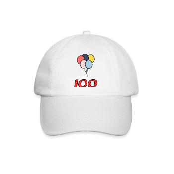 100. 100 JAHRE. 100-JÄHRIGES JUBILÄUM. GEBURTSTAG 100 - Baseballkappe - Weiß/Weiß - Vorne