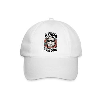 Magma-Humor – Vor Coolness, Geologe - Baseballkappe - Weiß/Weiß - Vorne