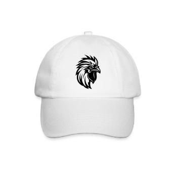 Hahn Kopf - Baseballkappe - Weiß/Weiß - Vorne