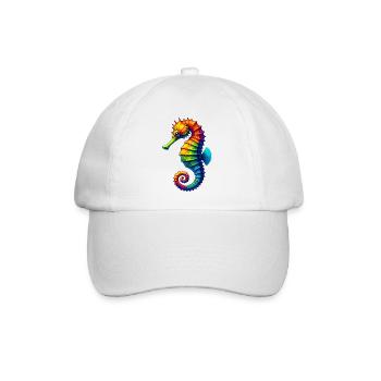 Seepferdchen - Baseballkappe - Weiß/Weiß - Vorne