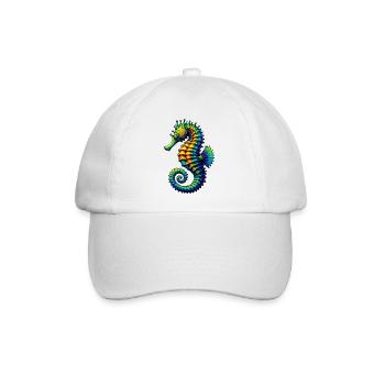 Seepferdchen - Baseballkappe - Weiß/Weiß - Vorne