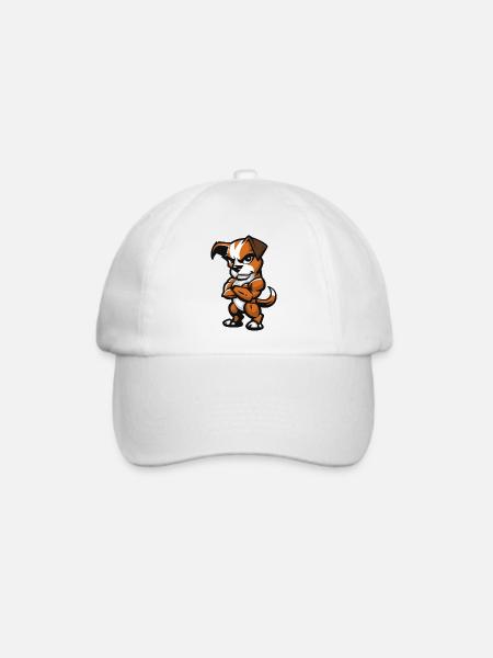 dog hund 1 - Baseballkappe - Weiß/Weiß