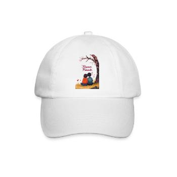 Freunde für immer - Baseballkappe - Weiß/Weiß - Vorne
