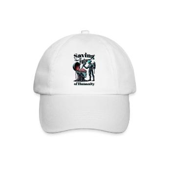 Menschheit Retten - Baseballkappe - Weiß/Weiß - Vorne