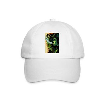Grünes Psychedelic-Gesicht - Baseballkappe - Weiß/Weiß - Vorne