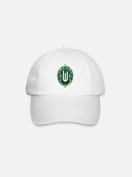 Wicked Logo Design Mit Ornamenten - Baseballkappe - Weiß/Weiß