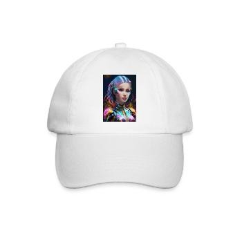 Cyberpunk-Avatar - Baseballkappe - Weiß/Weiß - Vorne