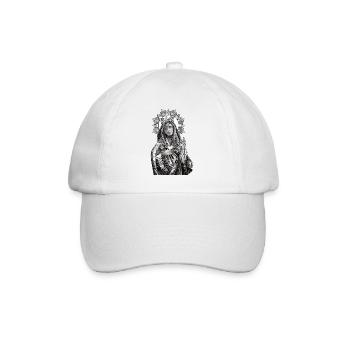 Unsere Liebe Frau der Schmerzen Jungfrau Maria Mater Dolorosa - Baseballkappe - Weiß/Weiß - Vorne