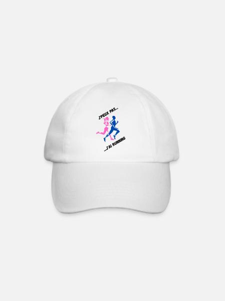 I can't I have Running - Baseballkappe - Weiß/Weiß