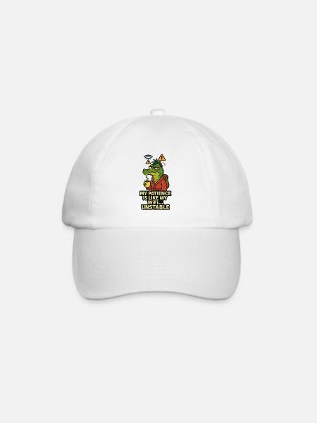 Geduld wie WLAN Alligator - Baseballkappe - Weiß/Weiß