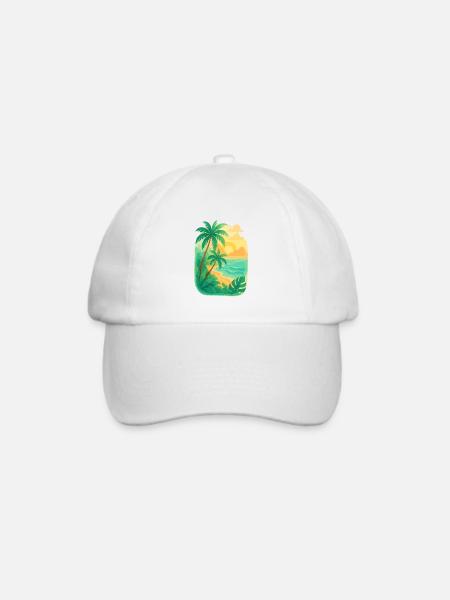Tropenruhe - Baseballkappe - Weiß/Weiß