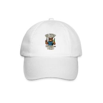 Durstbär - Härter als ich - Baseballkappe - Weiß/Weiß - Vorne