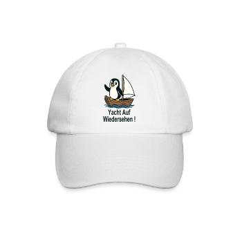 Pinguin Segeln Jolle Yacht auf Wiedersehen - Baseballkappe - Weiß/Weiß - Vorne