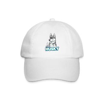 TEAM Husky - Grau - Baseballkappe - Weiß/Weiß - Vorne