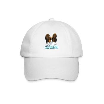 TEAM Papillon - Holzkohle - Baseballkappe - Weiß/Weiß - Vorne