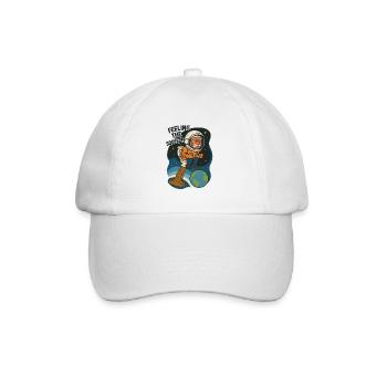 WC Stuhlgang Toilette Witzig Astronaut Kinder - Baseballkappe - Weiß/Weiß - Vorne