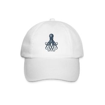 Zeitgenössischer Oktopus Abstraktes Design - Baseballkappe - Weiß/Weiß - Vorne