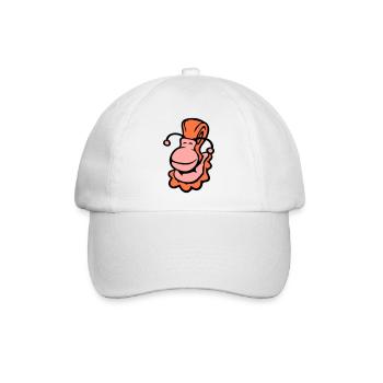 Schneckenhaus Schnecke Nacktschnecke lächelt süß - Baseballkappe - Weiß/Weiß - Vorne