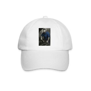 Industrieller Handwerker mit Schraubenschlüssel - Baseballkappe - Weiß/Weiß - Vorne