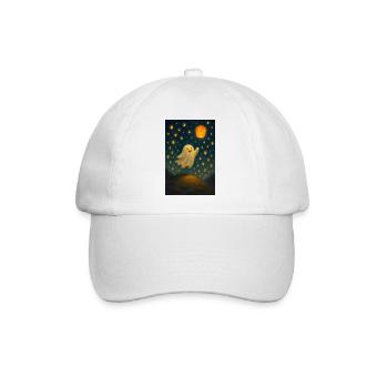 Geist mit Kürbislaterne - Baseballkappe - Weiß/Weiß - Vorne