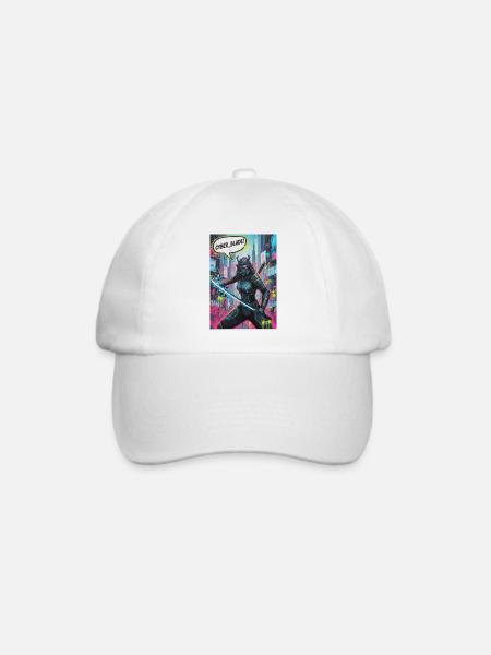 Cyber Samurai Neon Graffiti - Baseballkappe - Weiß/Weiß