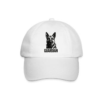 Deutscher Schäferhund - Wachhund - Baseballkappe - Weiß/Weiß - Vorne