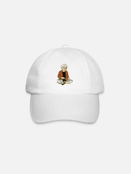 Oma Karin - Baseballkappe - Weiß/Weiß