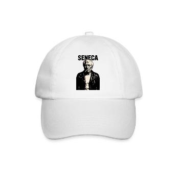 Seneca Stoischer Philosoph Rebell Porträt - Baseballkappe - Weiß/Weiß - Vorne