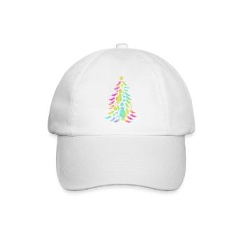 Weihnachtsbaum Nussknacker - Baseballkappe - Weiß/Weiß - Vorne