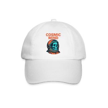 Cosmic Mind Astronaut Totenkopf - Baseballkappe - Weiß/Weiß - Vorne