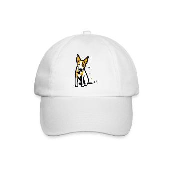 Hund StreetArt  - Baseballkappe - Weiß/Weiß - Vorne