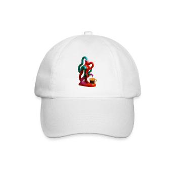 Kaffeefluss im Farbenspiel - Baseballkappe - Weiß/Weiß - Vorne