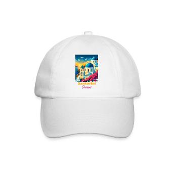 Santorini Traumlicht - Baseballkappe - Weiß/Weiß - Vorne
