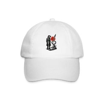 Noir Lovecraft und der Tentakel - Baseballkappe - Weiß/Weiß - Vorne