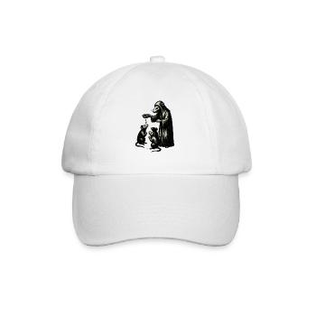 Pestdoktor und Ratten – Vintage - Baseballkappe - Weiß/Weiß - Vorne
