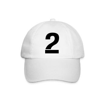 2 - Baseballkappe - Weiß/Weiß - Vorne