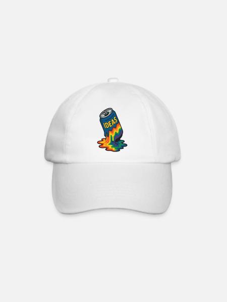 Schmelzende Regenbogen-Ideen können - Baseballkappe - Weiß/Weiß