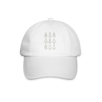 Weihnachts Motiv Christbaum Tannenbaum - Baseballkappe - Weiß/Weiß - Vorne