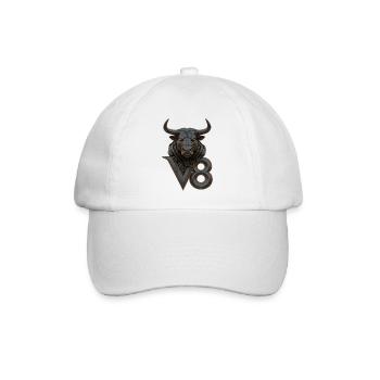 V8 - Baseballkappe - Weiß/Weiß - Vorne