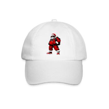 Rapper Weihnachtsmann - Baseballkappe - Weiß/Weiß - Vorne