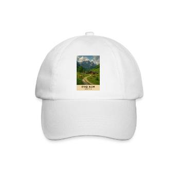 Eng Alm Alpenidylle - Baseballkappe - Weiß/Weiß - Vorne