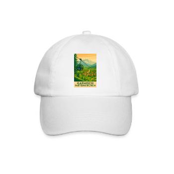 Garmisch Bergpanorama Gondel - Baseballkappe - Weiß/Weiß - Vorne