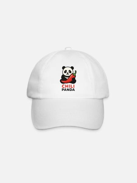 Chile-Panda-Illustration - Baseballkappe - Weiß/Weiß