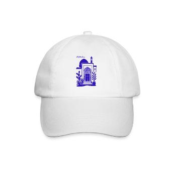 Uzbekistan Architektur Blau Silhouette - Baseballkappe - Weiß/Weiß - Vorne